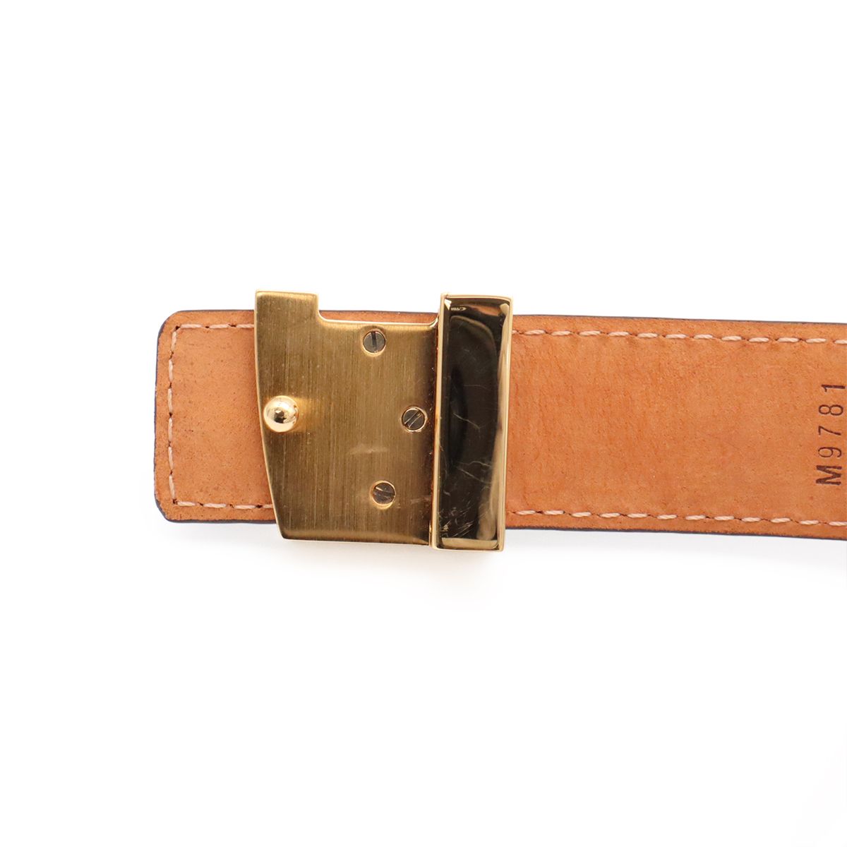 Louis Vuitton Monogram Ceinture Initial LV Belt Gold 80 — view 4