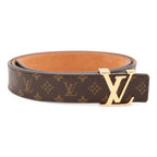 Louis Vuitton Monogram Ceinture Initial LV Belt Gold 80