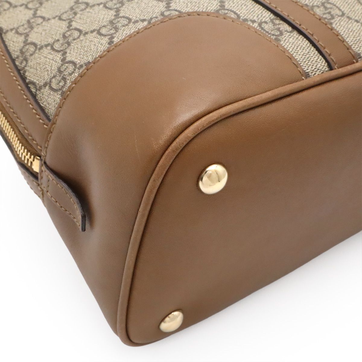 Gucci Nice GG Supreme 2-Way Shoulder Bag Crossbody Leather Beige Mocha Brown — view 3