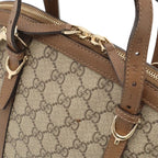 Gucci Nice GG Supreme 2-Way Shoulder Bag Crossbody Leather Beige Mocha Brown — view 5