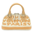 Louis Vuitton Graffiti Alma PM Mini Bag Leather Beige