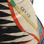 Gucci Shoulder Bag Drawstring Scarf Pattern Quilted Nylon Black Multicolor — view 5