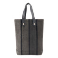 Hermes Amedaba Diago PM Tote Bag Wool Cotton Gray Black Silver