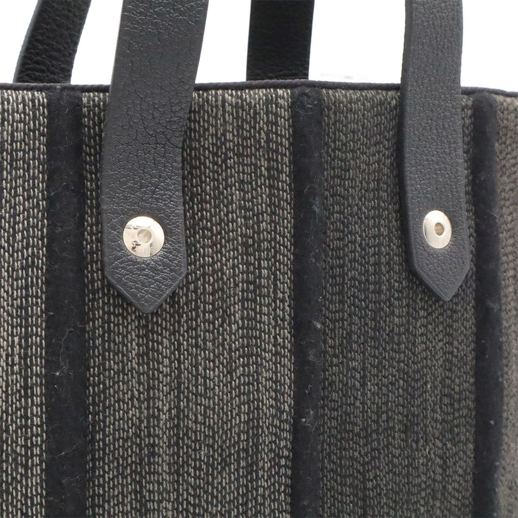 Hermes Amedaba Diago PM Tote Bag Wool Cotton Gray Black Silver — view 7