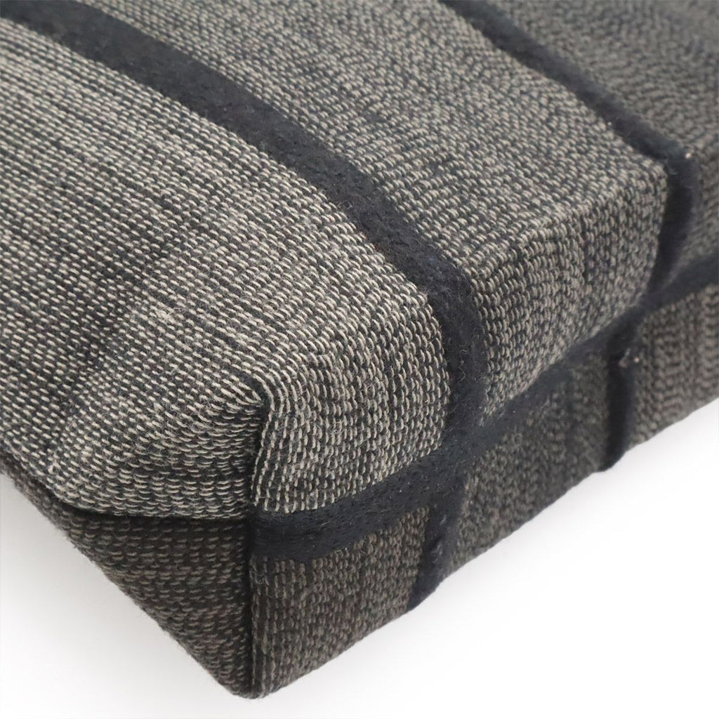 Hermes Amedaba Diago PM Tote Bag Wool Cotton Gray Black Silver — view 3