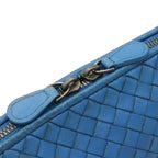 Bottega Veneta Intrecciato Nodini Shoulder Bag Pochette Crossbody Leather Blue — view 6