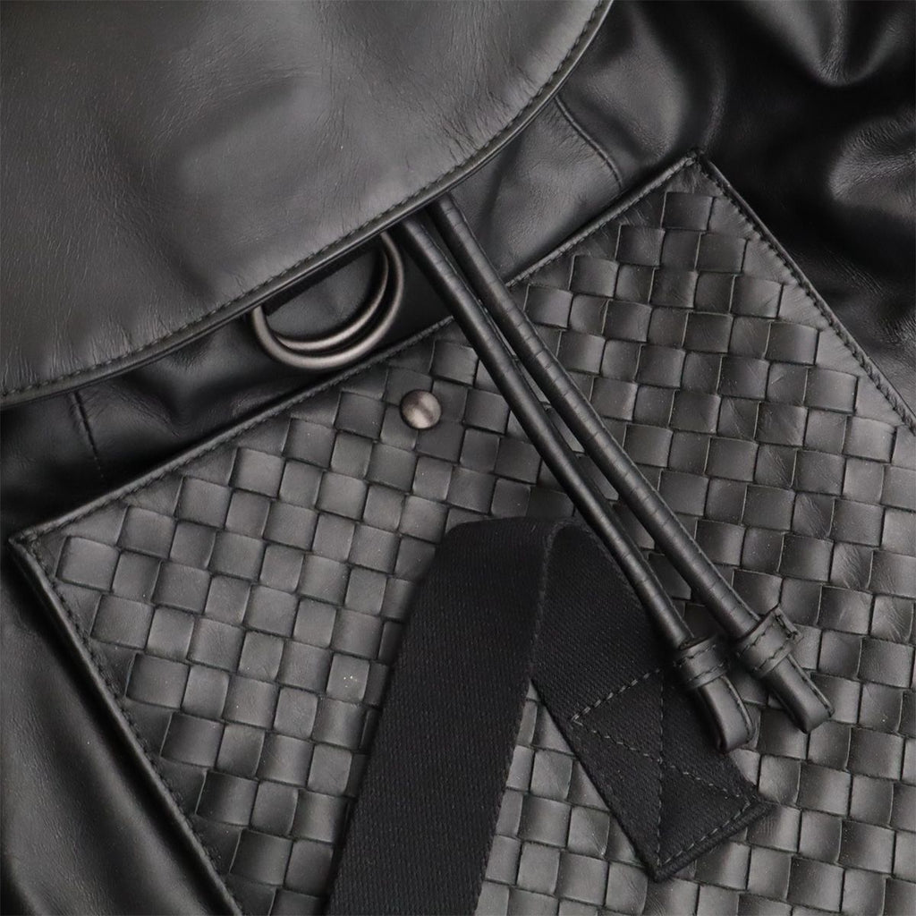 Bottega Veneta Intrecciato Backpack Calf Leather Black — view 8