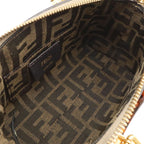 Fendi by the Way Mini Logo Mini Bag 2-Way Pochette Leather Gray Gold — view 7