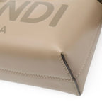 Fendi by the Way Mini Logo Mini Bag 2-Way Pochette Leather Gray Gold — view 3