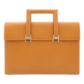 Hermes 365 PM Business Briefcase Document Purse Tablet Case Leather Light Brown