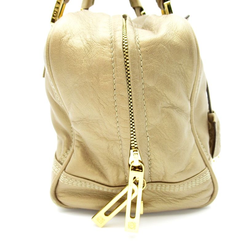 Loewe Amazona 28 Lambskin Handbag Gold — view 5