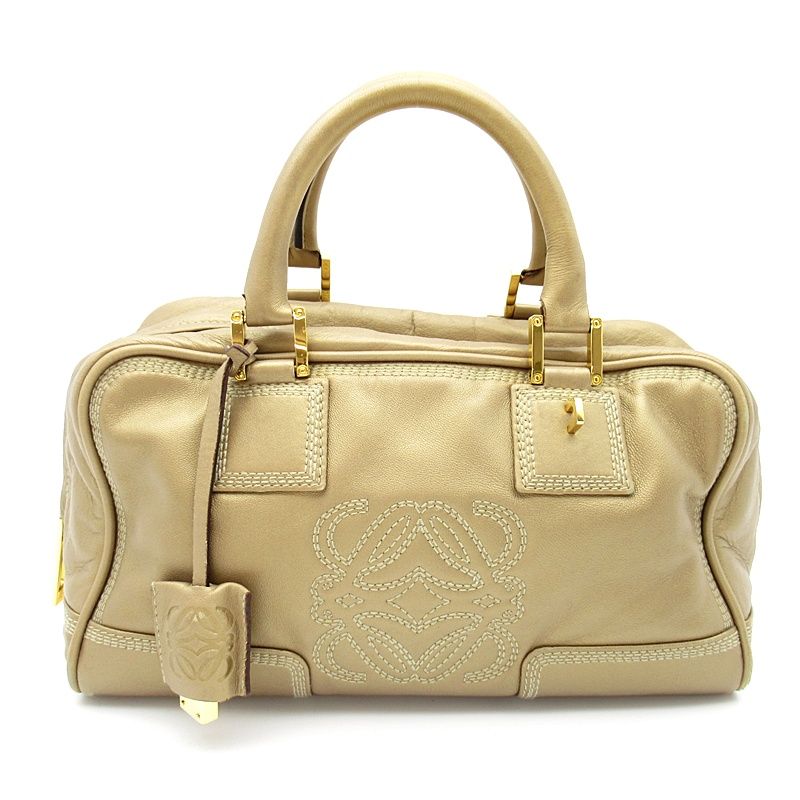 Loewe Amazona 28 Lambskin Handbag Gold