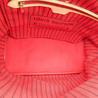 Louis Vuitton Neverfull Inside Out MM Monogram Rouge Sari Textile Tote Bag Ba — view 7
