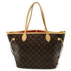 Louis Vuitton Neverfull Inside Out MM Monogram Rouge Sari Textile Tote Bag Ba — view 4