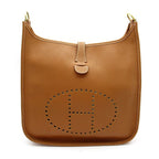 Hermes Evelyne 1 GM Taurillon Clemence Shoulder Bag Gold