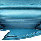 Chanel Quilted Chain Wallet Lambskin Shoulder Bag Green — view 6