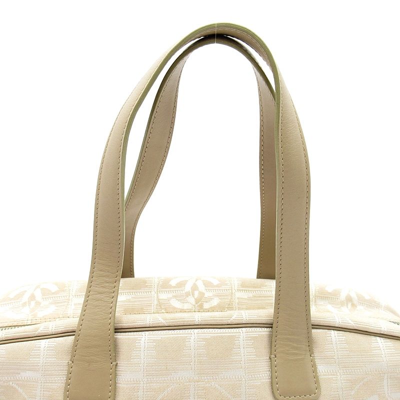 Chanel New Travel Line Mini Boston Bag Nylon Beige Gold — view 2