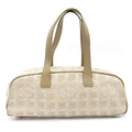 Chanel New Travel Line Mini Boston Bag Nylon Beige Gold