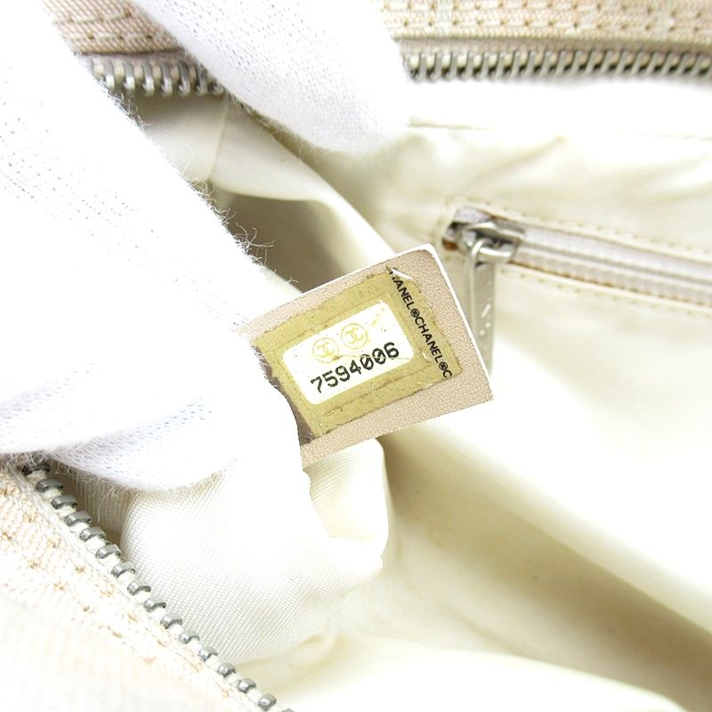 Chanel New Travel Line Mini Boston Bag Nylon Beige Gold — view 8