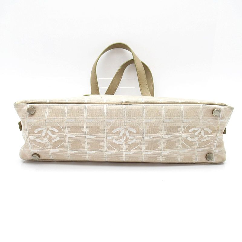 Chanel New Travel Line Mini Boston Bag Nylon Beige Gold — view 6