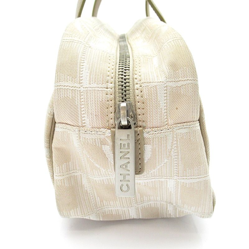 Chanel New Travel Line Mini Boston Bag Nylon Beige Gold — view 5