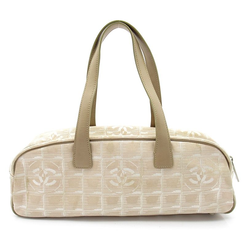 Chanel New Travel Line Mini Boston Bag Nylon Beige Gold — view 4