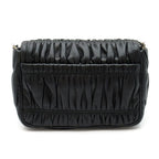 Prada Triangle Logo Nappa Gaufre 2-Way Shoulder Bag Leather Black — view 4