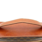 Celine Macadam Vanity Bag Leather Handbag Brown — view 2