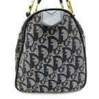 Dior Trotter Mini Boston Bag Canvas Leather Navy — view 3
