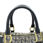 Dior Trotter Mini Boston Bag Canvas Leather Navy — view 2