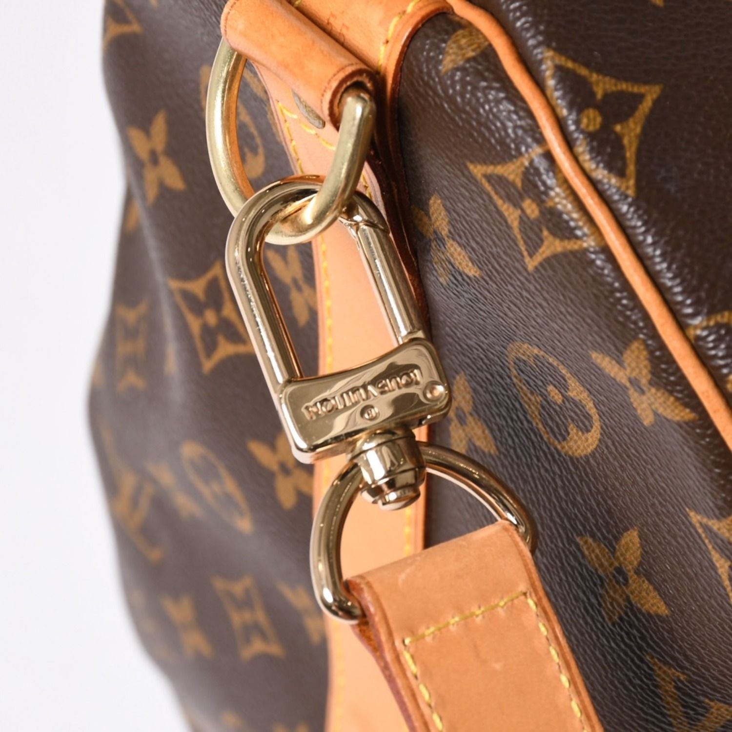 Louis Vuitton Monogram Keepall Bandouliere 55 2-Way Boston Bag Brown Canvas — view 7