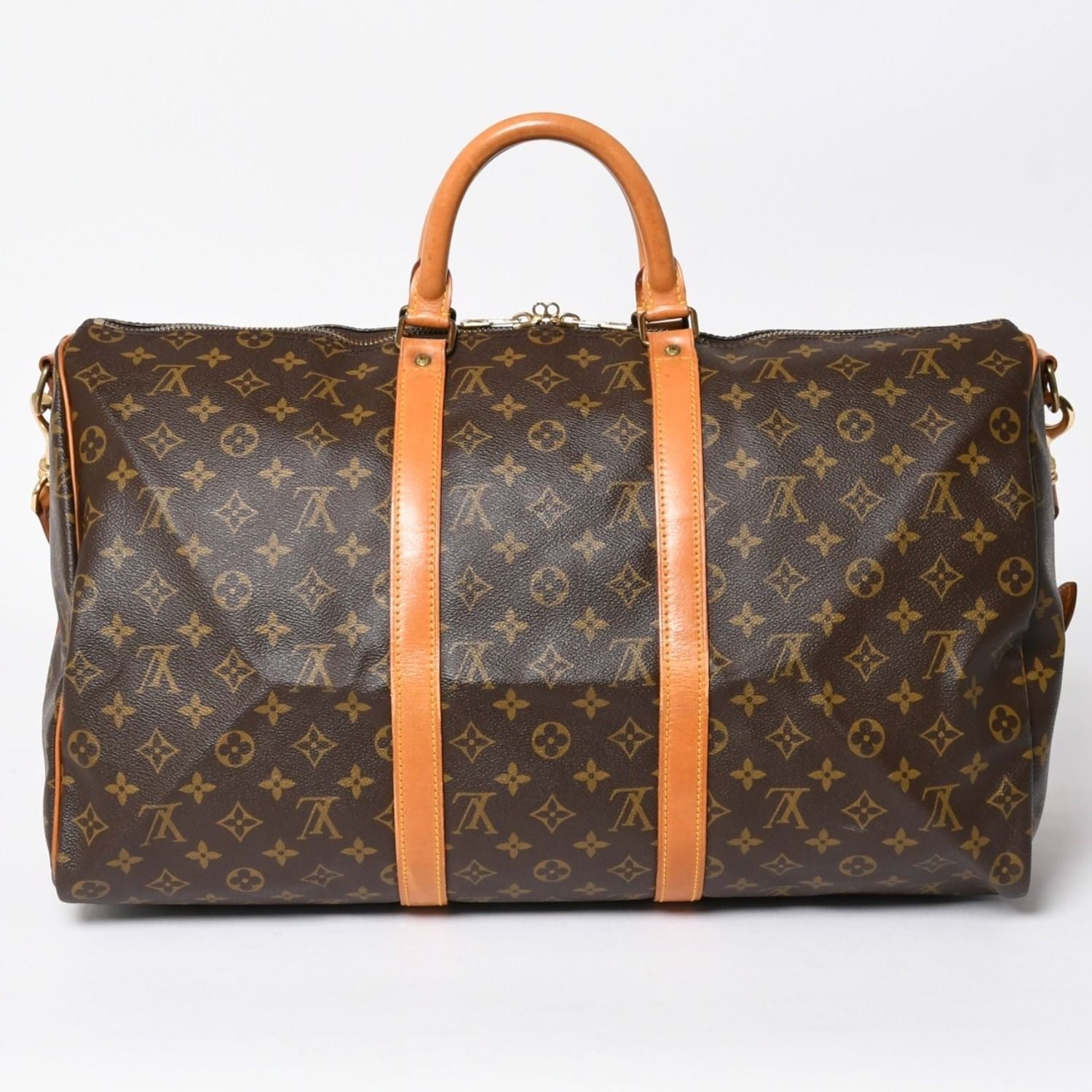 Louis Vuitton Monogram Keepall Bandouliere 50 Brown Boston Bag — view 2