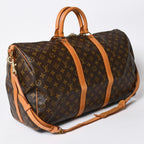 Louis Vuitton Monogram Keepall Bandouliere 50 Brown Boston Bag — view 3