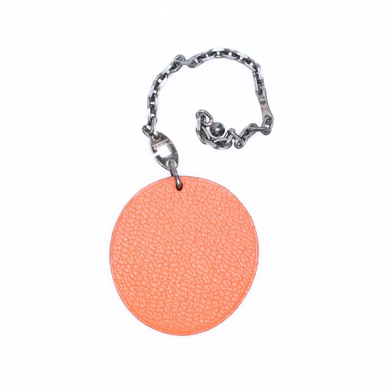 Hermes Charm Bag Leather Orange Green Chevre — view 2
