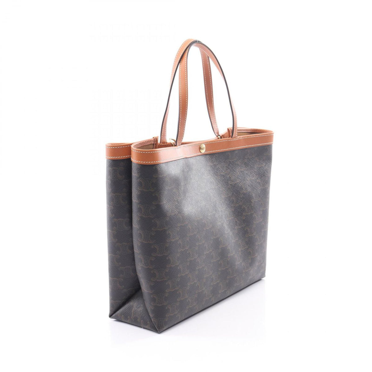 Celine Tote Bag Small Square Cabas Triomphe Leather 2-Way Shoulder — view 2