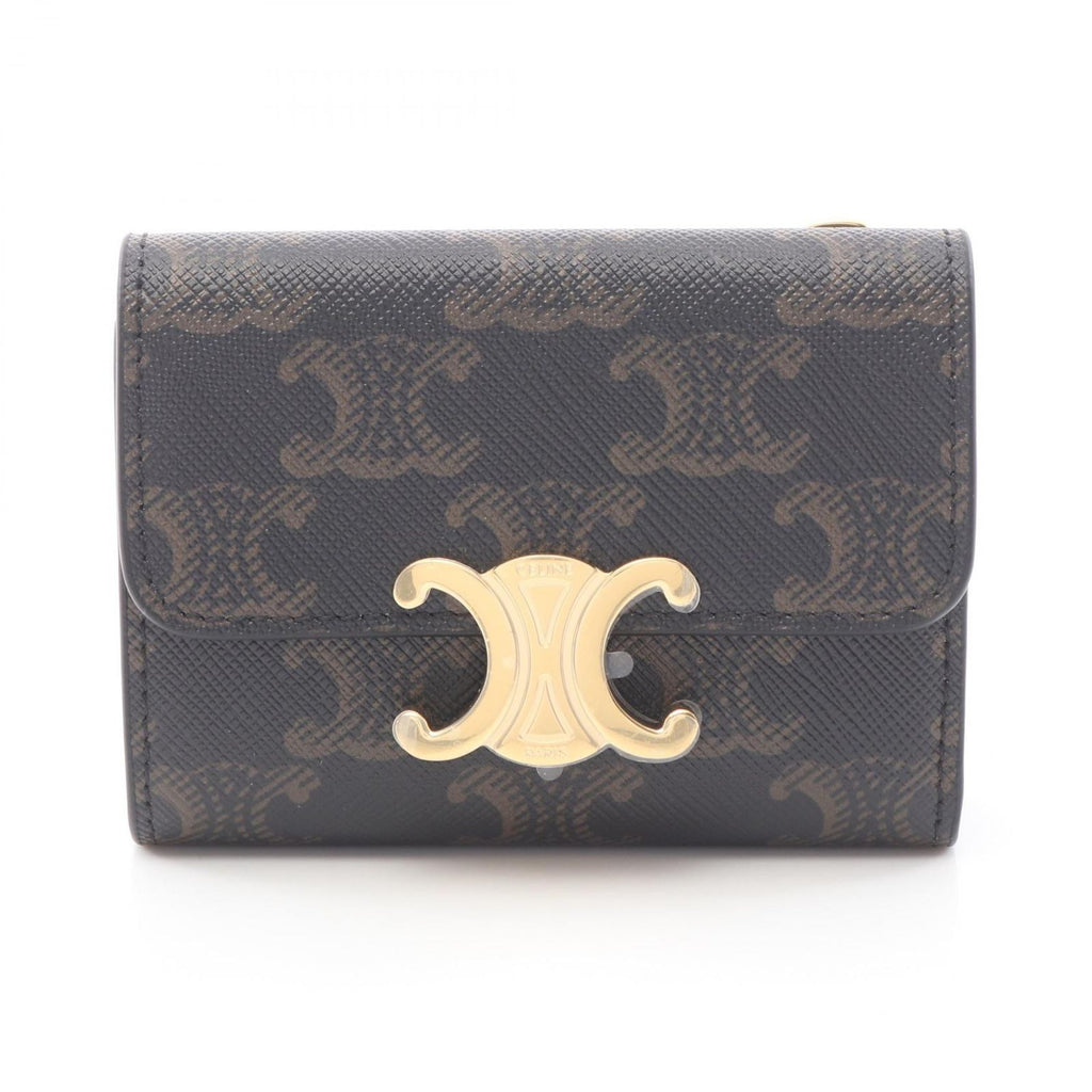 Celine Trifold Wallet Triomphe Leather