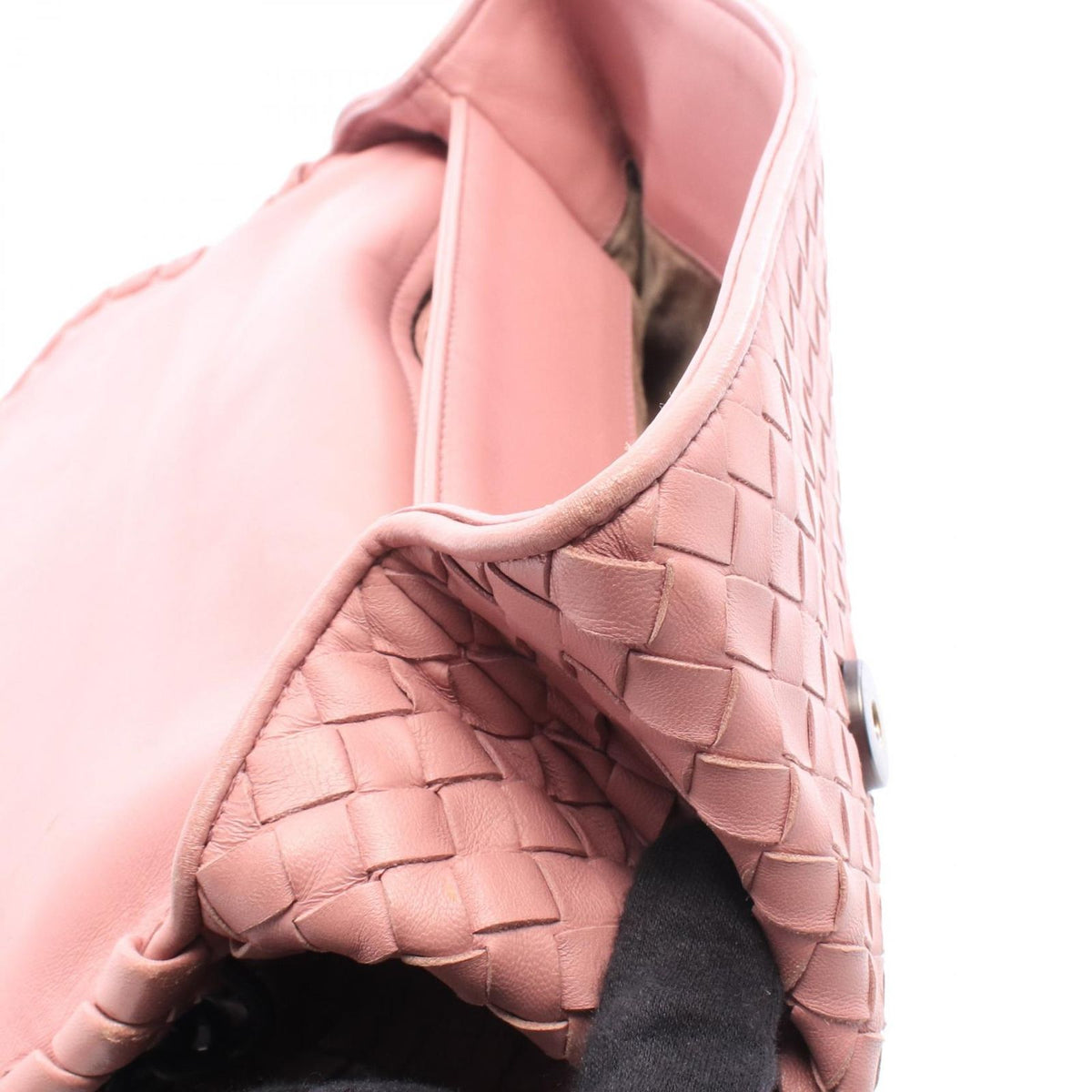Bottega Veneta Shoulder Bag Intrecciato Pink Leather Chain — view 5