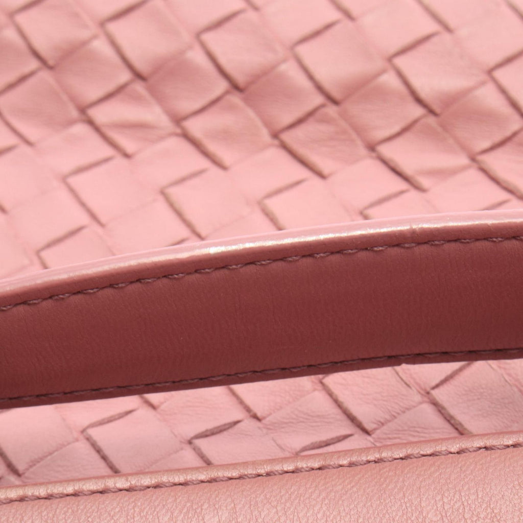 Bottega Veneta Shoulder Bag Intrecciato Pink Leather Chain — view 8