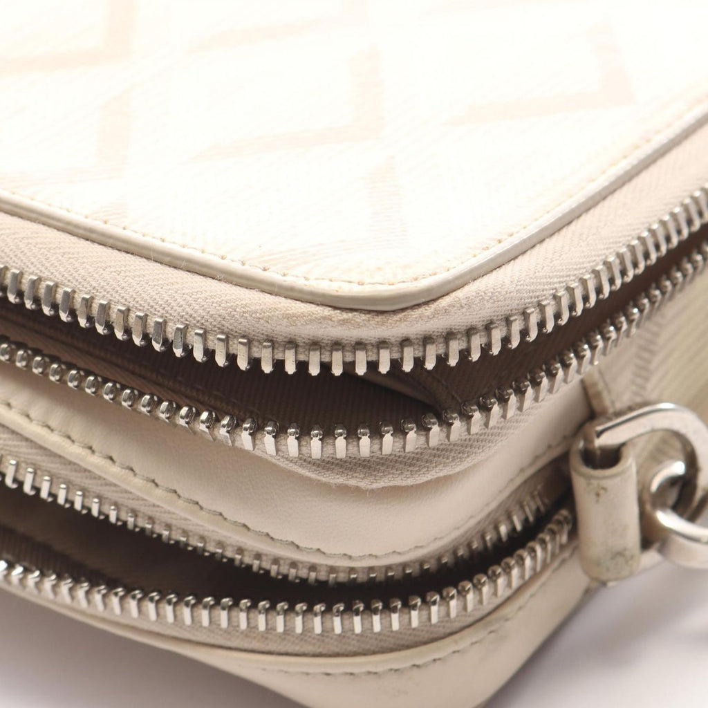 Dior Shoulder Bag Messenger Pouch CD Diamond Ivory Canvas Leather — view 7