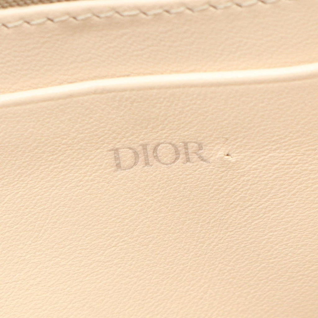 Dior Shoulder Bag Messenger Pouch CD Diamond Ivory Canvas Leather — view 4