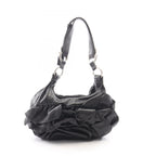 Saint Laurent Rive Gauche Shoulder Bag Naja Black Leather