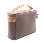 Celine Handbag Macadam Brown Canvas Leather Vanity Bag — view 2