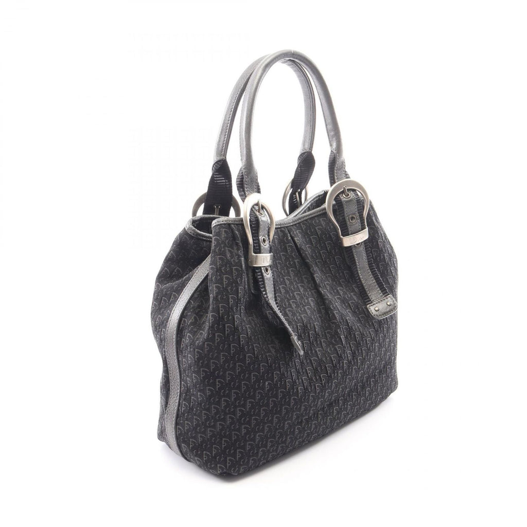 Dior Tote Bag Trotter Black Canvas Leather — view 2