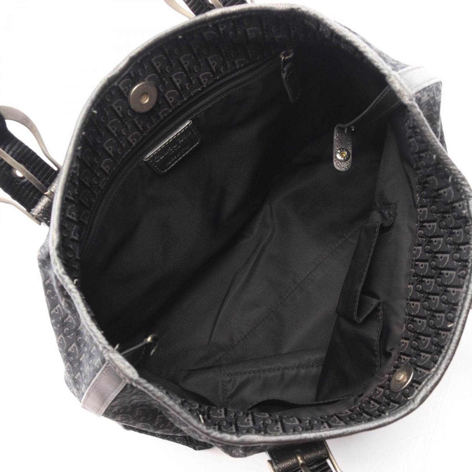 Dior Tote Bag Trotter Black Canvas Leather — view 3