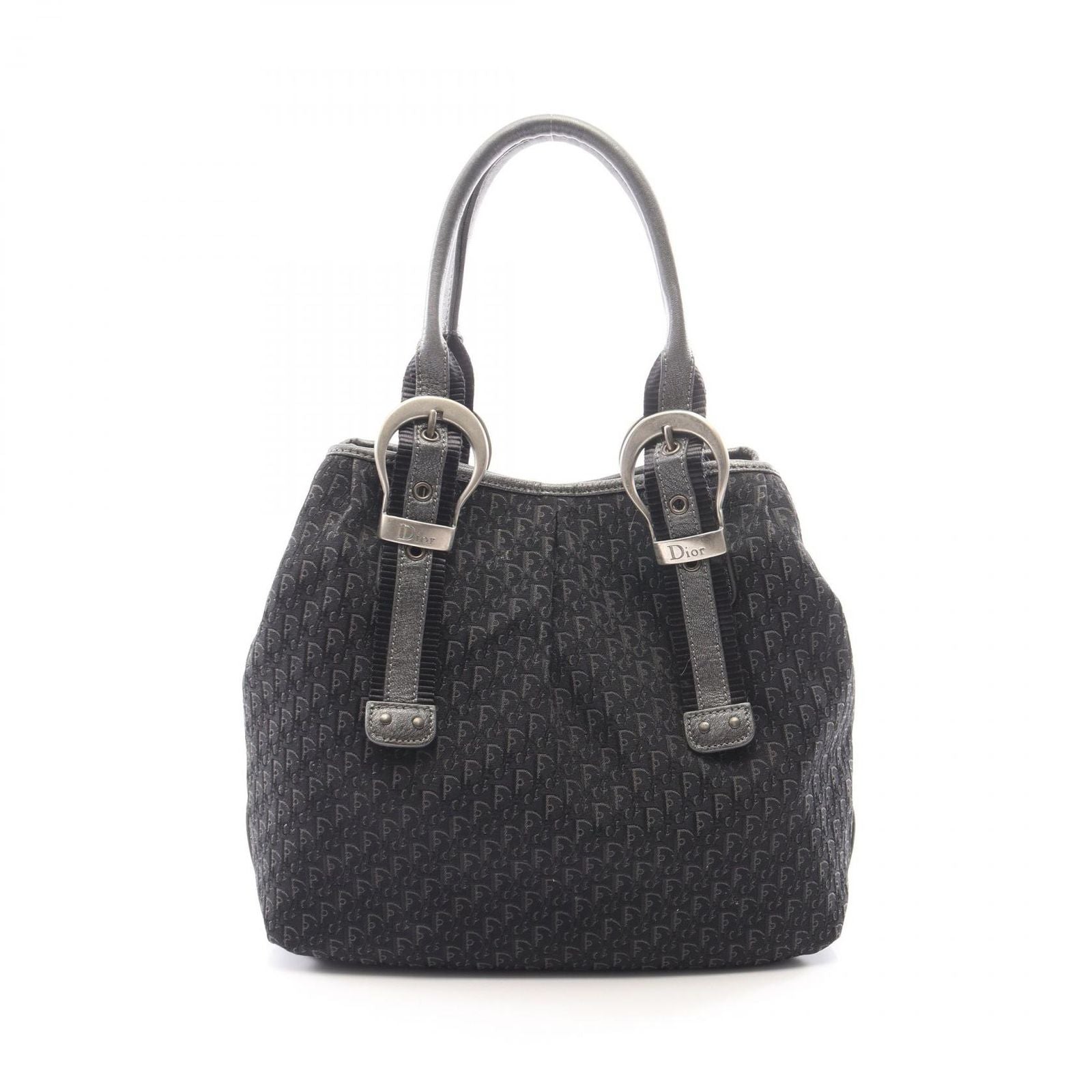 Dior Tote Bag Trotter Black Canvas Leather