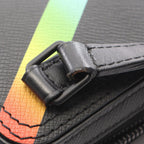 Louis Vuitton Shoulder Bag Danube Messenger Taiga Noir Rainbow Leather — view 8