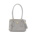 Prada Handbag Galleria Gray Saffiano Leather 2-Way Tote Mini