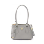 Prada Handbag Galleria Gray Saffiano Leather 2-Way Tote Mini