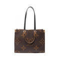Louis Vuitton Tote Bag On The Go MM Monogram Giant Reverse Leather