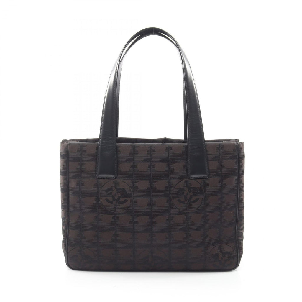 Chanel Tote Bag New Travel Line PM Dark Brown Canvas Leather PM